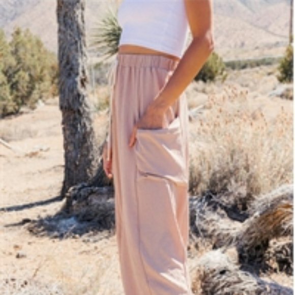 New Wide Leg Pocketed Harem Band Pants / Jogger Casual Jeans Drawstring… - Picture 2 of 8